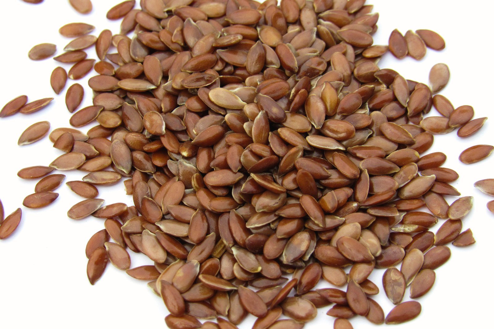 Organic flax seeds in a bowl