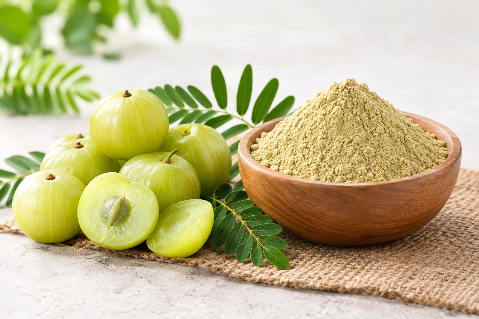 Organic amla fruit and powder